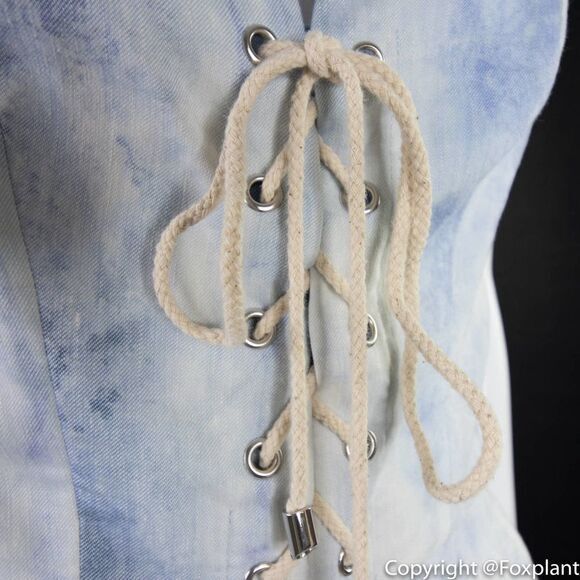 NEW Petersyn Bruna Linen Blend Playsuit in Blue‎ Grotto Size XS - Picture 6 of 15